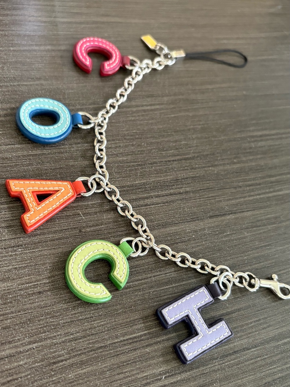 Coach Leather Letters Bag Charm Y2K - Picture 3 of 13